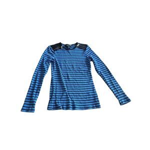 Lauren‎ Ralph Lauren top Blue with Black Stripes size Small
